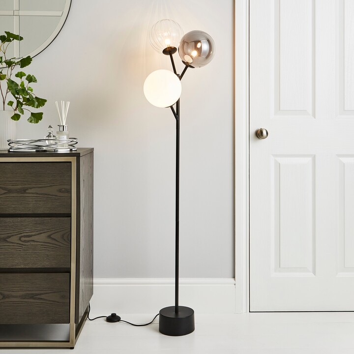 Dunelm Nila 3 Light Floor Lamp Black ShopStyle