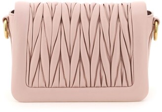 Miu Miu SHOULDER CHAIN BAG MATELASSÉ OS Pink Leather