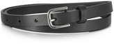 Thumbnail for your product : Forzieri Black Leather Skinny Belt