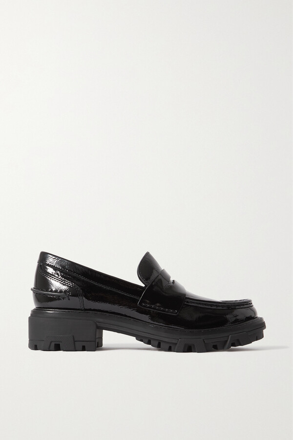 Rag & Bone Shiloh Patent-leather Loafers - Black - ShopStyle