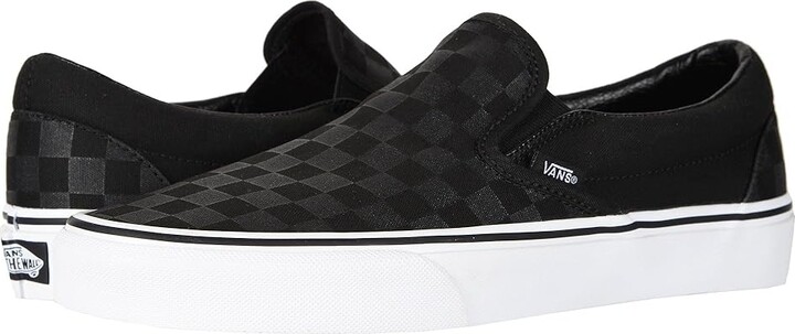 Vans Classic Slip-On Core Classics ((Checkerboard) Black/Black) Shoes -  ShopStyle
