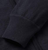 Thumbnail for your product : Loro Piana Portland Melange Cashmere and Silk-Blend Zip-Up Hoodie - Men - Blue