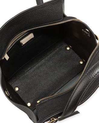 Ferragamo Small Leather Tote Bag, Nero