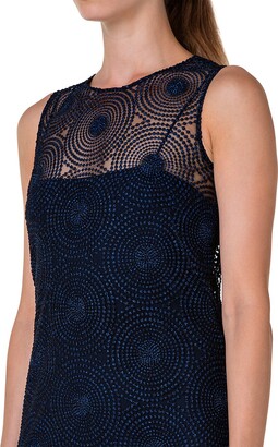 Akris Punto Metallic Dot-Embroidered Maxi Dress