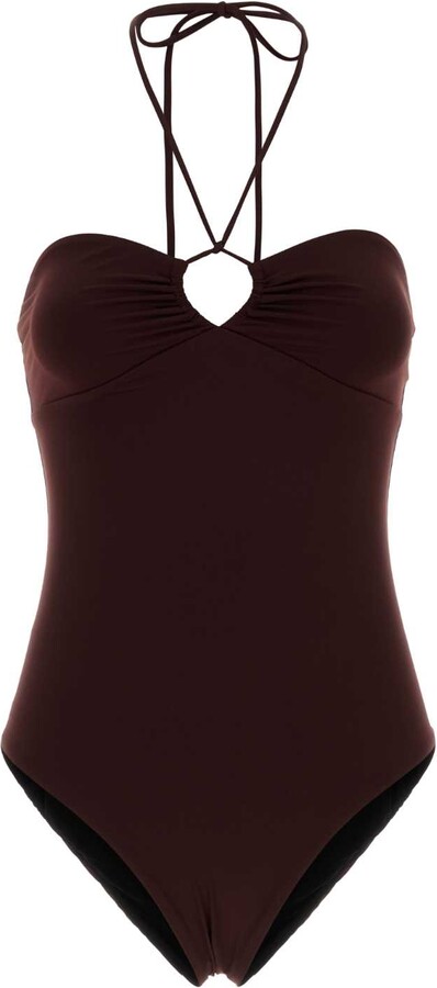 Tory Burch Grape Stretch Nylon Swimsuit