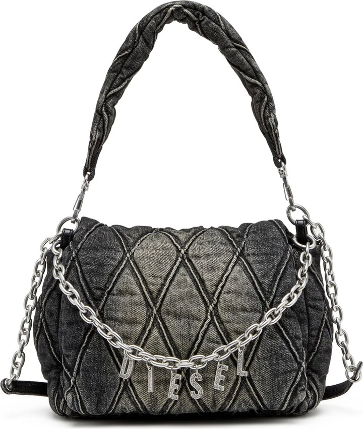 Diesel Charm-D L denim shoulder bag