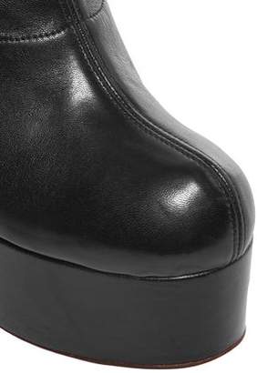 Vetements Leather Platform Thigh Boots