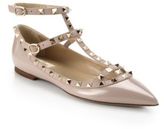 Thumbnail for your product : Valentino Rockstud Leather Cage Flats