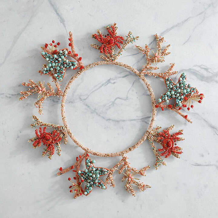 Set of 2 Coral Charm Chargers