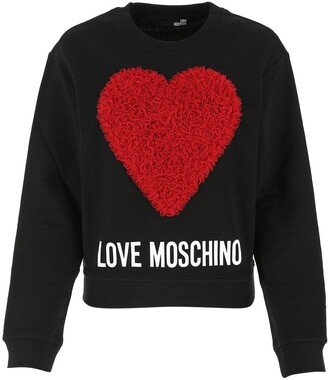 love moschino heart logo sweatshirt