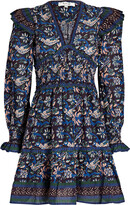Thumbnail for your product : Sea Noah Ruffled Printed Cotton Mini Dress