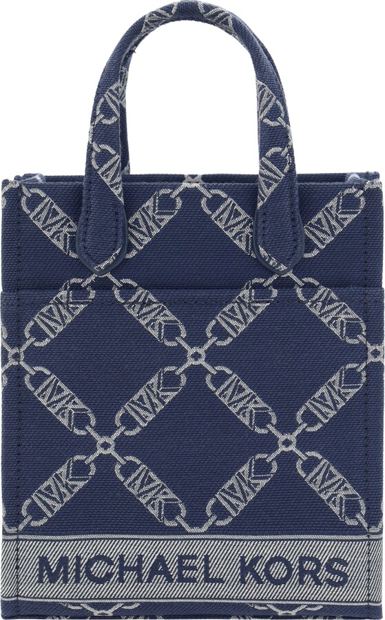 Buy the Michael Kors Women's Navy Blue Shoulder Tote Bag Purse