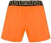Thumbnail for your product : Versace Greca waistband swim shorts