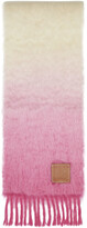 Thumbnail for your product : Loewe White & Pink Dip Dye Scarf