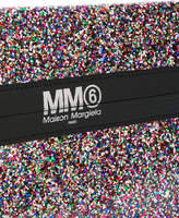 Thumbnail for your product : MM6 MAISON MARGIELA logo print glittery pouch
