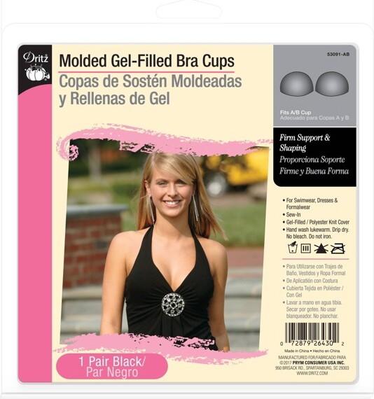 Dritz Molded Gel-Filled Adhesive Strapless Backless Bra Cups A/B Black -  ShopStyle