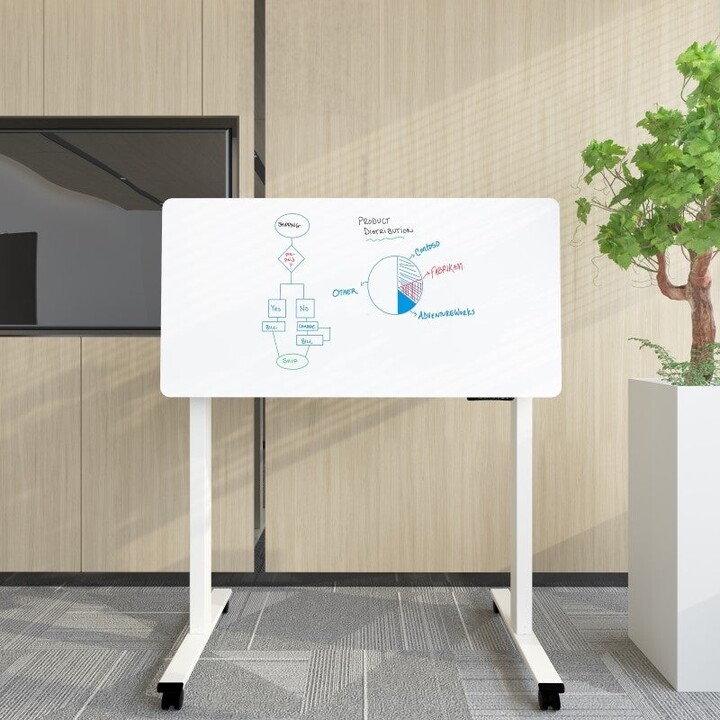 FlexiSpot Home Office Electric Height Adjustable Desk Standing Desk DryErase Whiteboard 48"x24