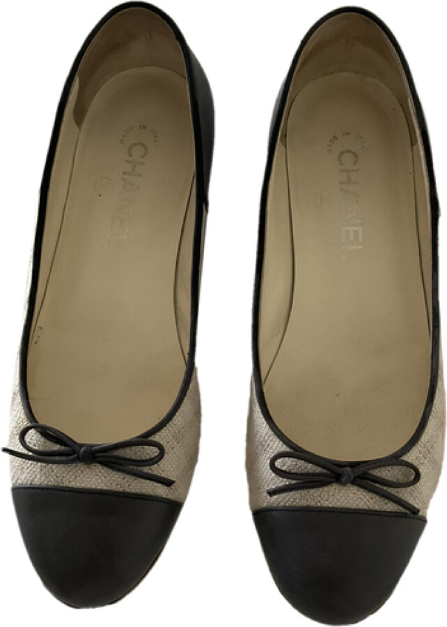Chanel Vintage Ligne Cambon Ballet Flats - Black Flats, Shoes - CHA934205
