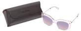 Thumbnail for your product : Valentino Oversized Acetate Cat Eye Sunglasses - Womens - Light Pink