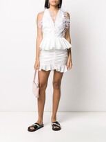 Thumbnail for your product : Giamba Ruffle-Hem Ruched Mini Skirt