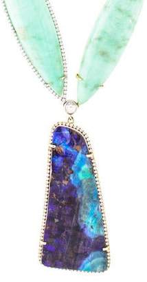Irene Neuwirth 18K Opal, Chrysoprase, & Diamond Necklace yellow 18K Opal, Chrysoprase, & Diamond Necklace