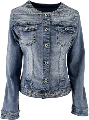 Denim Jacket No Collar | Shop the world’s largest collection of fashion ...