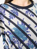 Thumbnail for your product : Antonio Marras Striped Floral Jumper