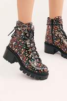 Thumbnail for your product : Jeffrey Campbell Printed Check Lace-Up Boot
