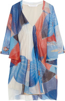 Thumbnail for your product : Diane von Furstenberg Printed metallic silk-blend mini dress