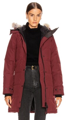 Canada Goose Shelburne Parka with Coyote Fur in Red