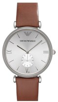 Thumbnail for your product : Emporio Armani Round Leather Strap Watch, 40mm