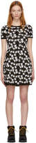 Kenzo Black Fit and Flare Flower Dress