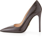 Thumbnail for your product : Prada Patent Leather Point-Toe Pump, Brown