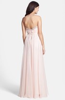 Thumbnail for your product : La Femme Fashions Beaded Bodice Chiffon Gown