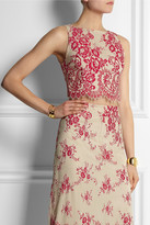 Thumbnail for your product : Alice + Olivia Avani cropped tulle and lace top