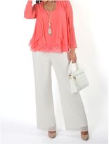 Thumbnail for your product : House of Fraser Chesca Plus Size Chiffon Shrug with Lace Back