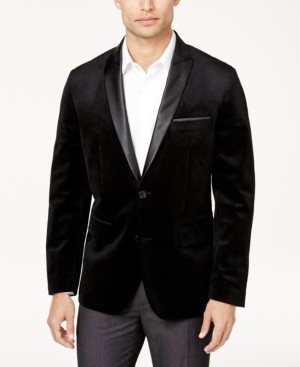 INC International Concepts Men's Mason Slim-Fit Velvet Blazer, Created for Macy's