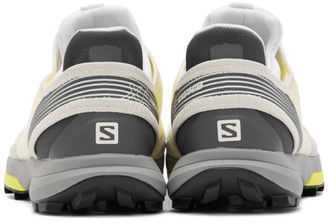 Salomon White and Yellow Amphib Sneakers