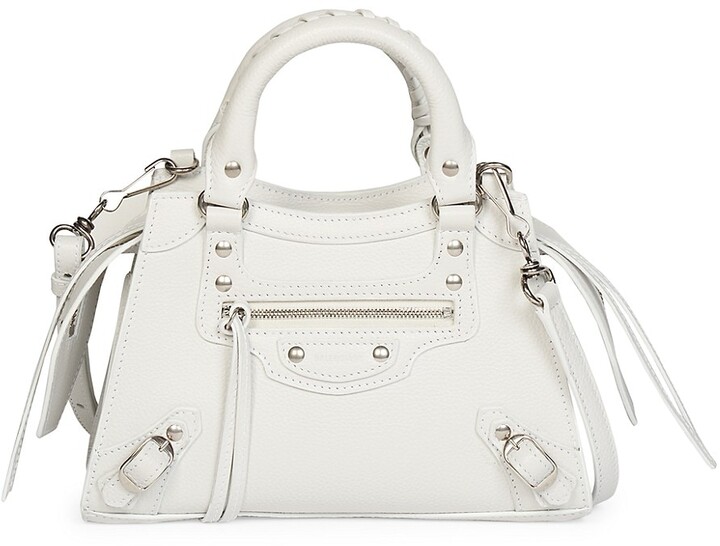 white satchel handbag