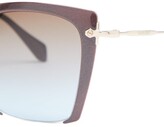 Thumbnail for your product : Miu Miu Square Frame Acetate Sunglasses - Womens - Blue Multi