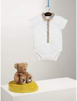 Thumbnail for your product : Burberry Check Detail Cotton Bodysuit