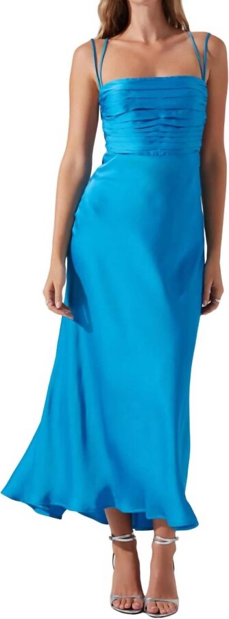 Astr Antlia Dress In Turquoise Blue