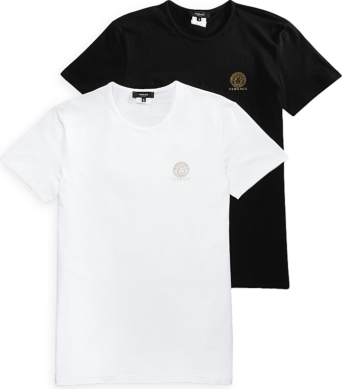 Versace Men's Cotton Blend Tees, Pack of 2