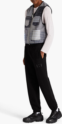 McQ Reversible checked cotton-flannel vest