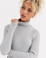 Thumbnail for your product : New Look roll neck jumper in light grey