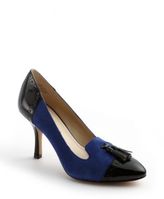 Thumbnail for your product : Anne Klein Brittany Suede & Patent Leather Oxford Pumps