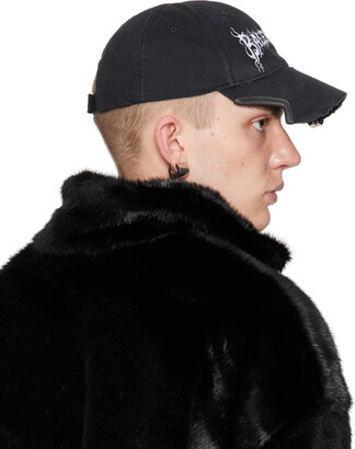 【Balenciaga】★正規品★DIY l Outline Cap in Black Balenciaga DIY Metal Outline Baseball Cap en Black pour