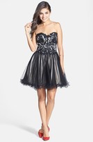 Thumbnail for your product : Sean Collection Lace Bodice Corset Fit & Flare Dress