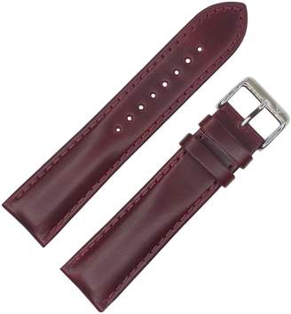 Dakota Men's 11604 Analog Quartz Burgundy Oil Tanned Padded Watch Band (18 mm, 20 mm, 22 mm), 20 mm