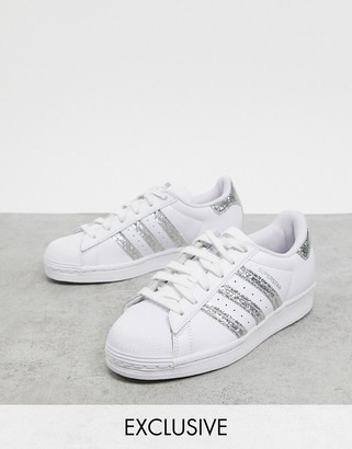 adidas Superstars sneakers in glitter - ShopStyle